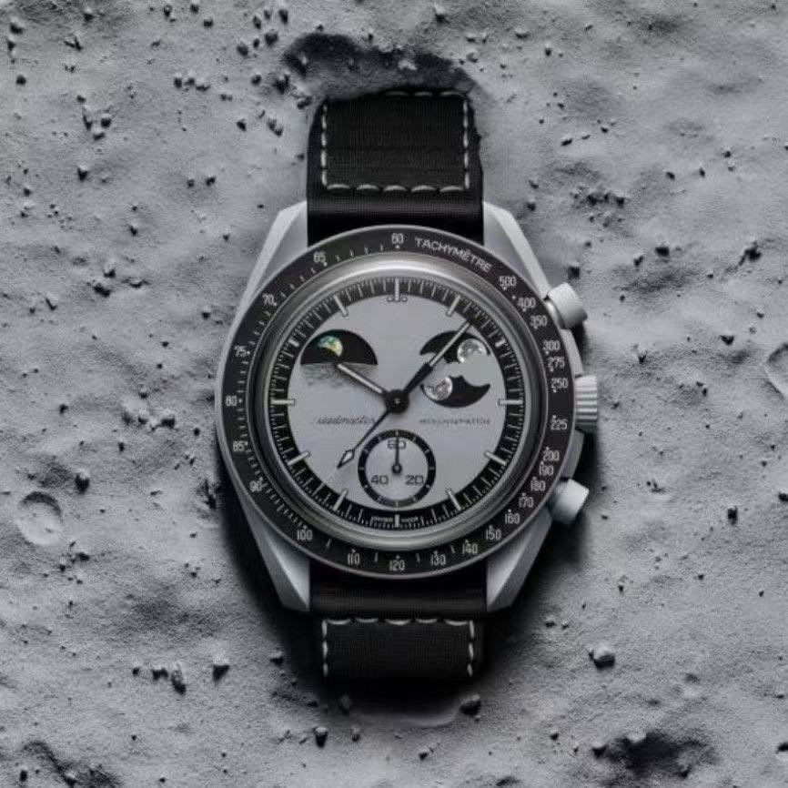 Bioceramic Planet Moon Mens Watches Full Function Quarz Chronograph Watch Mission To Mercury 42mm Nylon Luxury Limited Edition Master Wristwatch