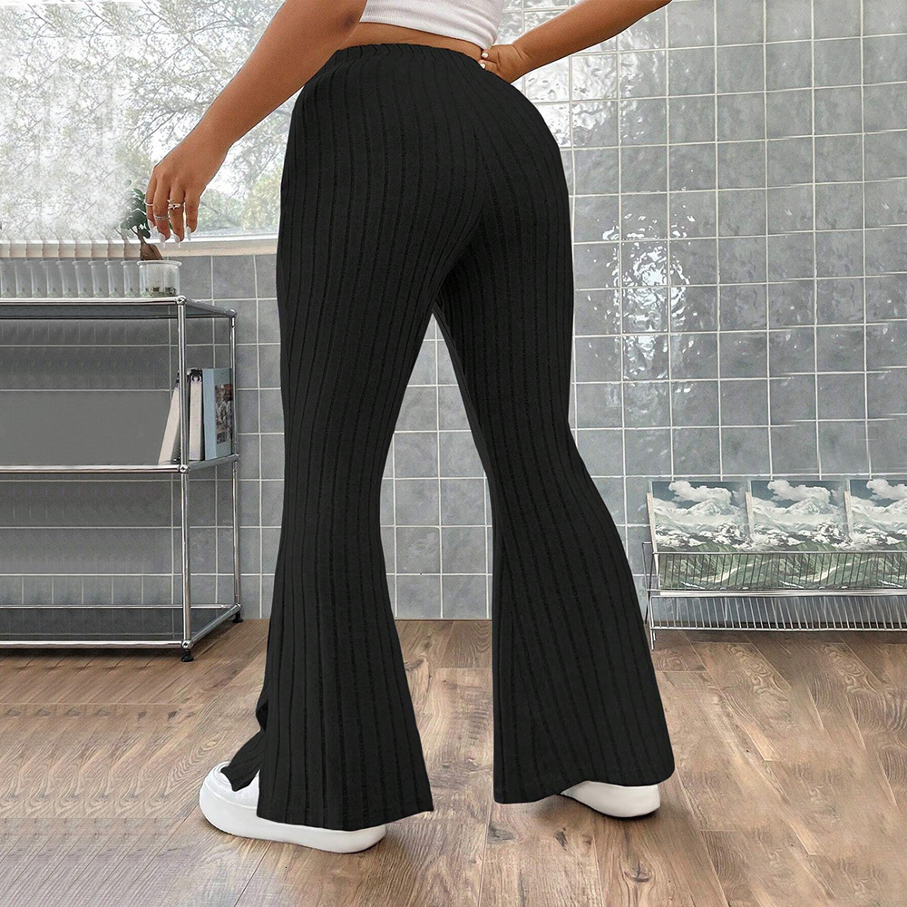 Large Size Womens Simple and Fashionable Casual Pants with Autumn and Winter Drape Showing Slim and Wide Legs Long Pants