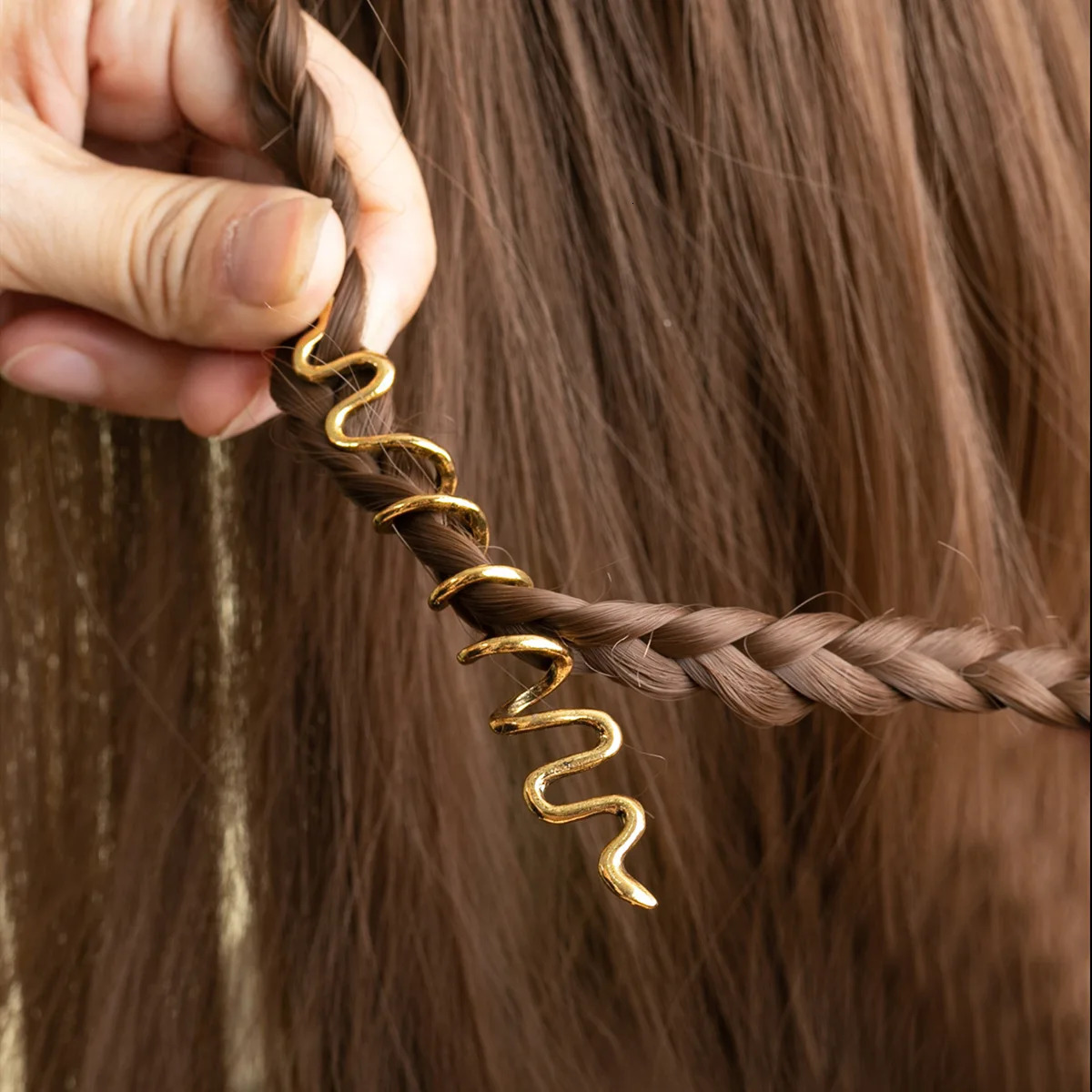28PCS European and American Viking Celtic knot retro ethnic style spiral snake shaped dirty braid hair clip accessories 250515