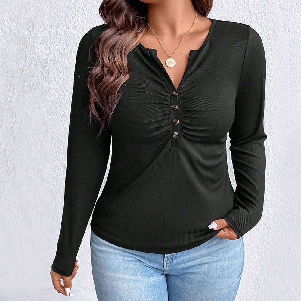 Large Size Womens Clothing Autumn and Winter New Item Slim Fit Round Neck Long Sleeved T-shirt Knitted Temperament Versatile Top