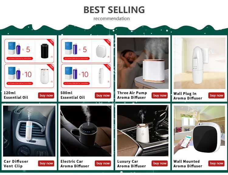 HIINST Aroma Essential Oil Diffuser With Start-Off Function USB Rechargeable Car Air Freshener 9 Color Lights Perfume Nebulizer W250516 Free shipping