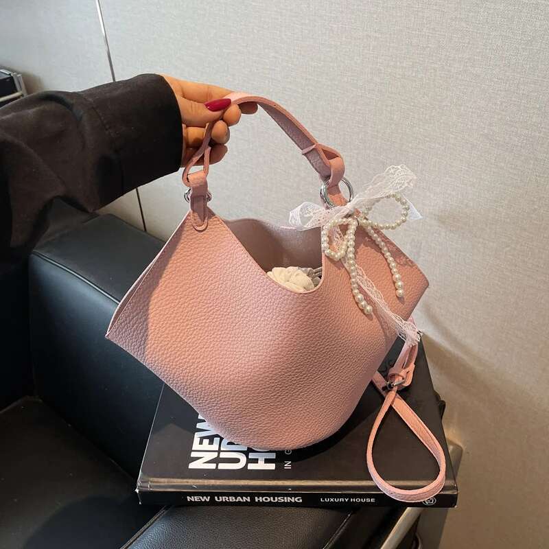 Minimalist Paris-Style Crossbody Bag - Solid Color Vintage Leather Messenger Purse Women's Elegant Commuter Tote