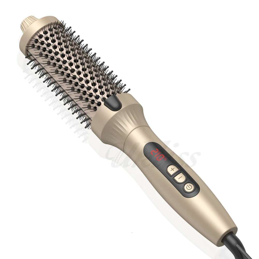 1.5 in Thermal 10 Temps Heated Curling Iron Double PTC Ceramic Hair Curler Volumizing Brush Comb