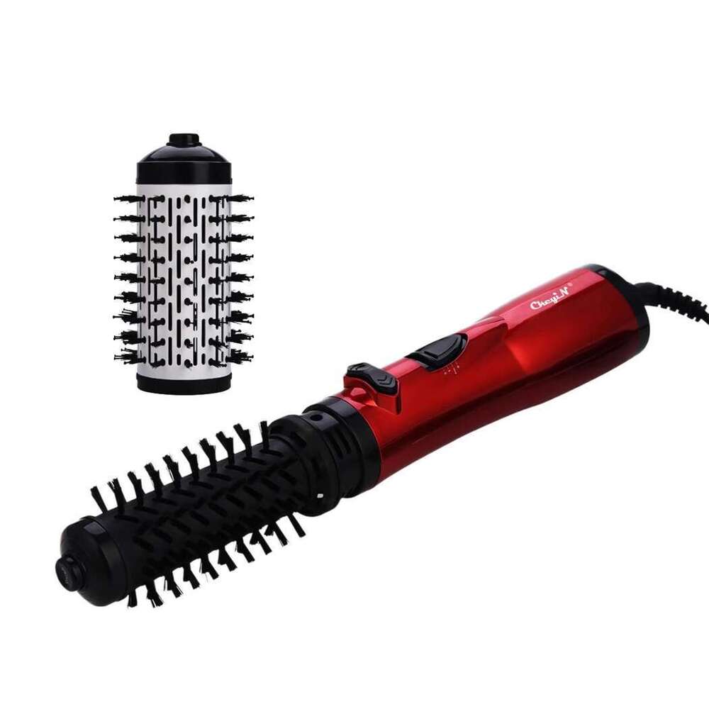 CkeyiN Straightening Brush Electric Brushes Automatic Rotating Blow Dryer Blower Hair Curler Combs Salon Styling