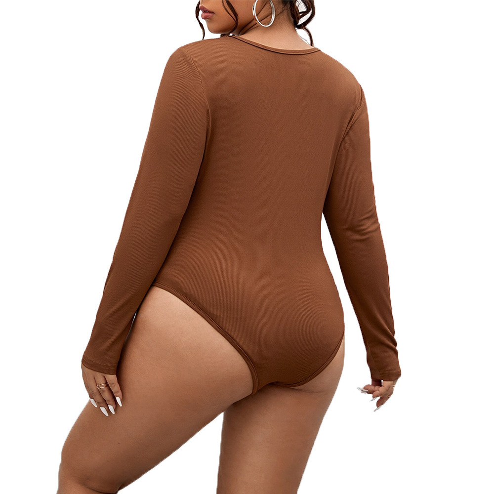 Large Size Womens Simple Commuting Jumpsuit for Autumn and Winter Sexy and Slim Fit Design Three Part Tapered Pants