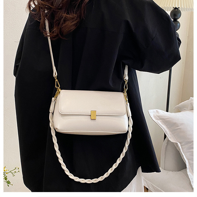 New women's small square bag, simple one shoulder multifunctional designer armpit bag, retro solid color, high-end feeling, diagonal cross small 