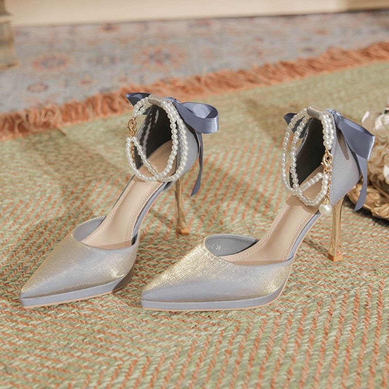 Women's waterproof platform autumn new stiletto pointed sexy women's Korean version of all match high heeled shoes