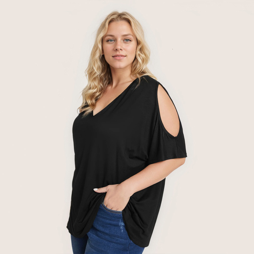 Fashionable and Versatile Elegant T-shirt for Spring and Summer 2025 Loose Plus Size Womens Top