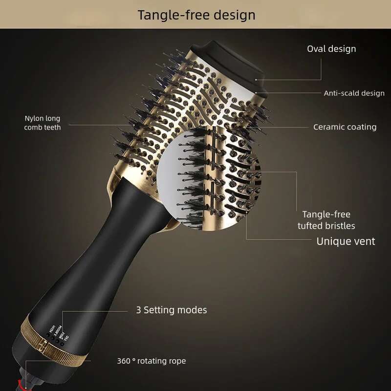 Household integrated hot air brush, dual-purpose multifunctional hair dryer, for women, Mother's Day gift