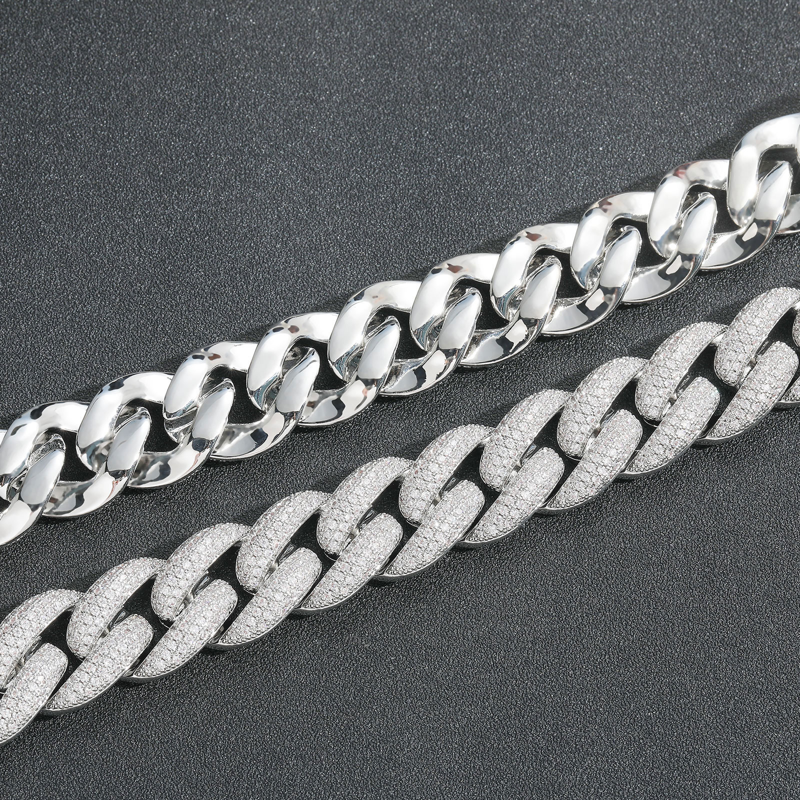 20mm Bling Chunky Hip Hop Cuban Link Bracelet With Long Buckle Diamond Rapper Chains Personalized Mens Iced Out Cubic Zirconia Wolf Tide Rapper Jewelr