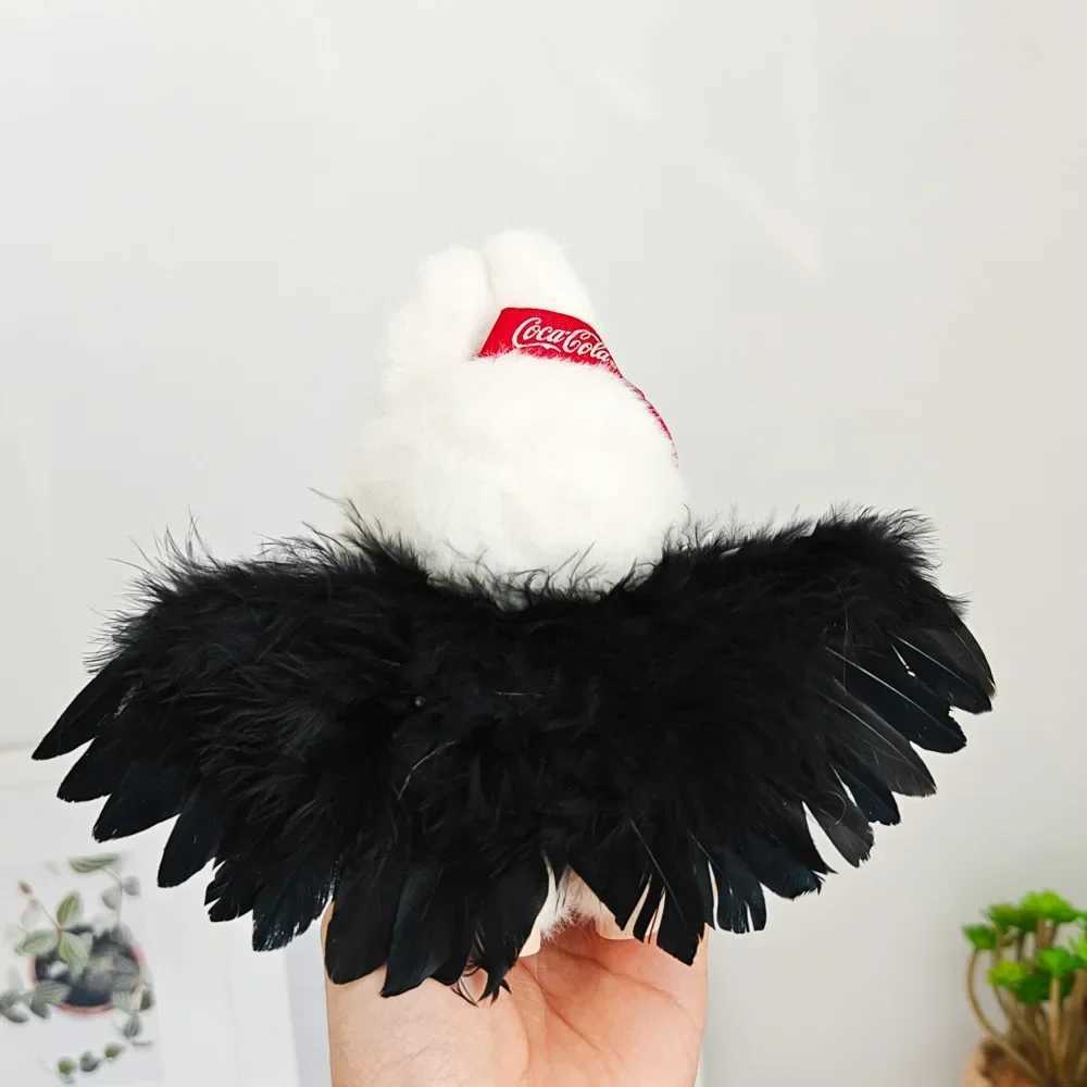 Labubu Black/White Wearable Feather Wings Dolls Clothes Outfit Accessories for 15-17cm DIY Mini Dolls Clothing Girl Gift Z250516