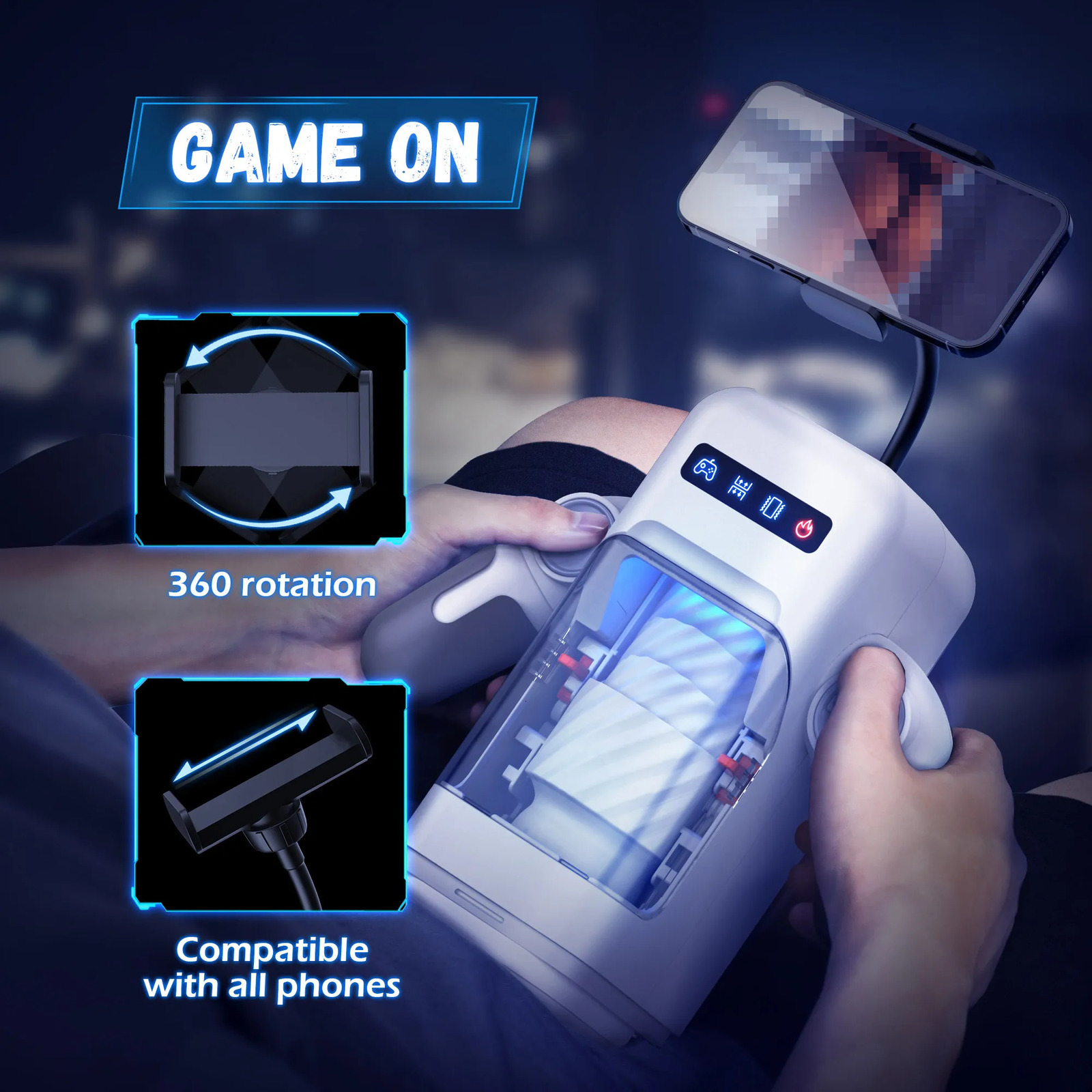 Kushor Robot Automatic Male Masturbator Phone Holder Heating Vibration Blowjob Machine Vagina Masturbation for Men Sex Toys 18 250515