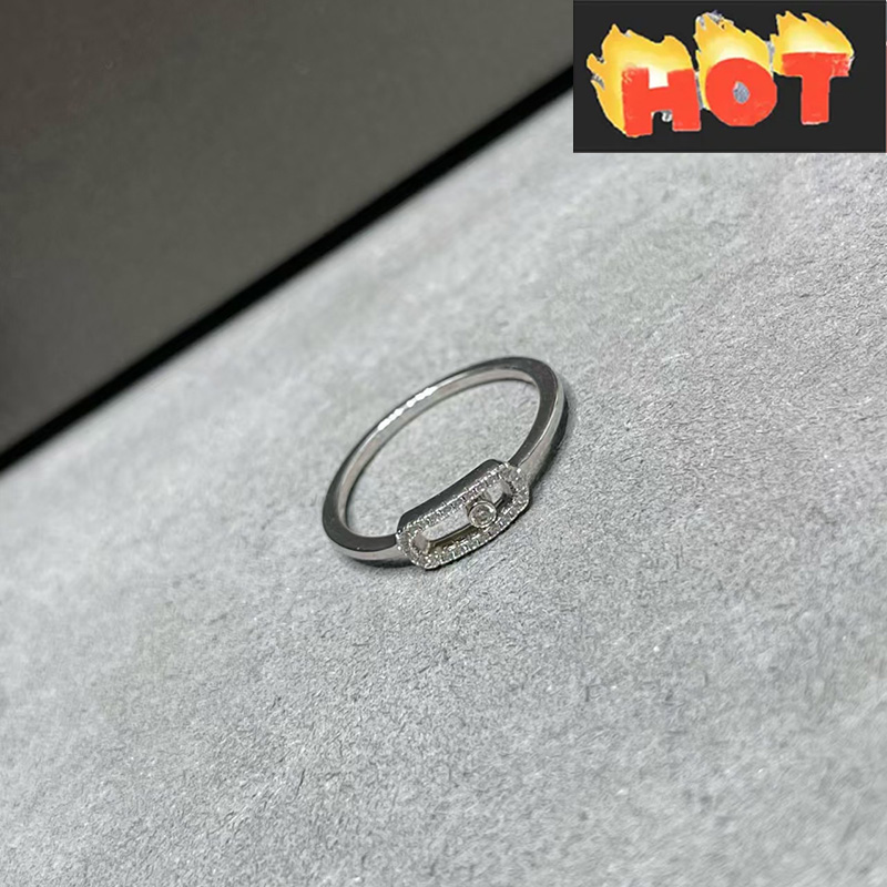 Designer Ring Luxurys Rings Brand Top Quality Sterling Silver Pink Nose Round Ring For Women 9866 Designer Jewelry Party Gift Size 6 7 8