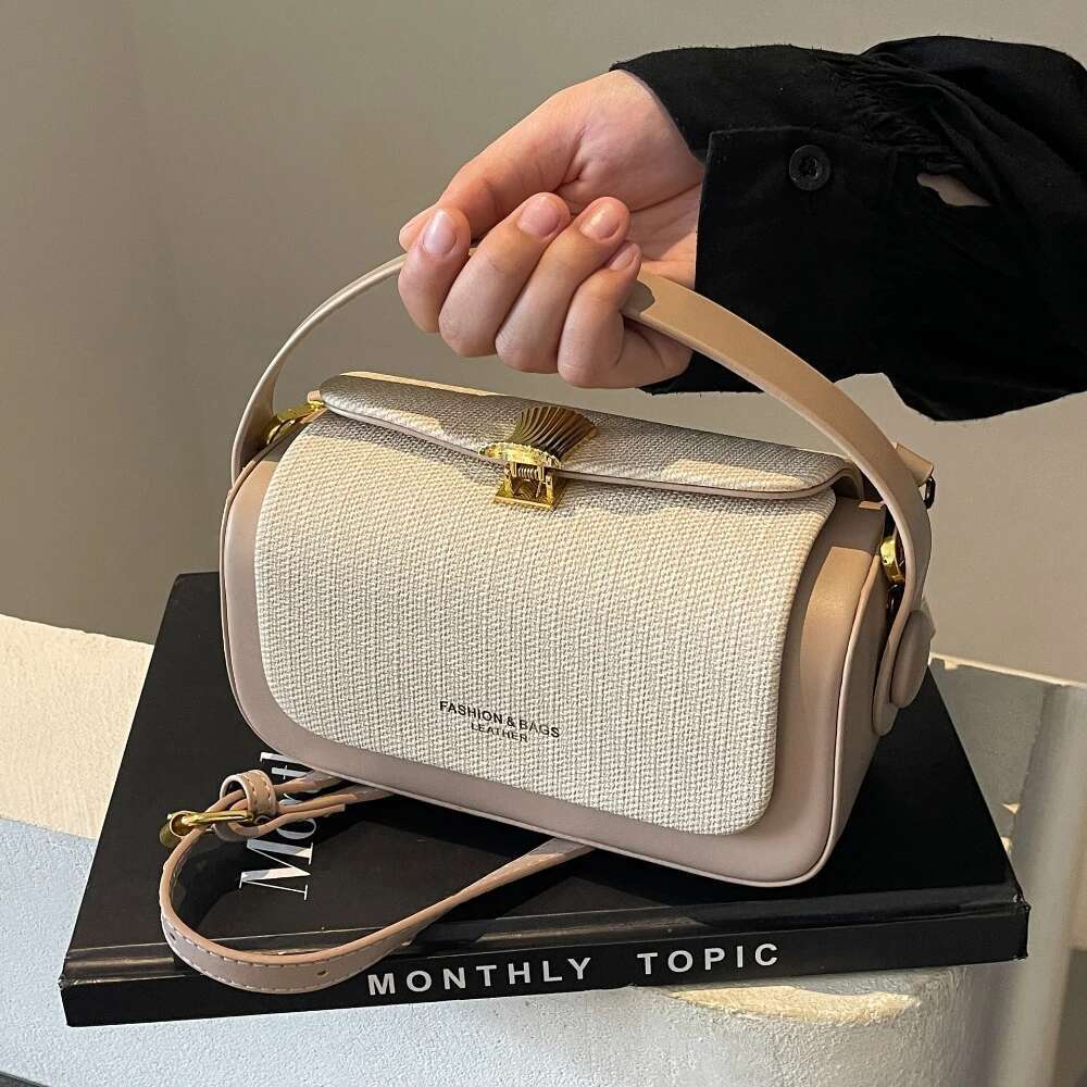 Women Trendy Square Crossbody Bag 2025 New Fashion Patchwork Ligh Buckle Single Shoulder Bags Delicate Commute Handbags