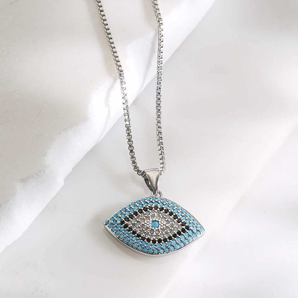 Bohen Official Evil Eye Zircon Pendant Necklace Charming Copper CZ Blue Eye Charm Choker For Wen 2022 Lucky Jewelry Gifts X250516