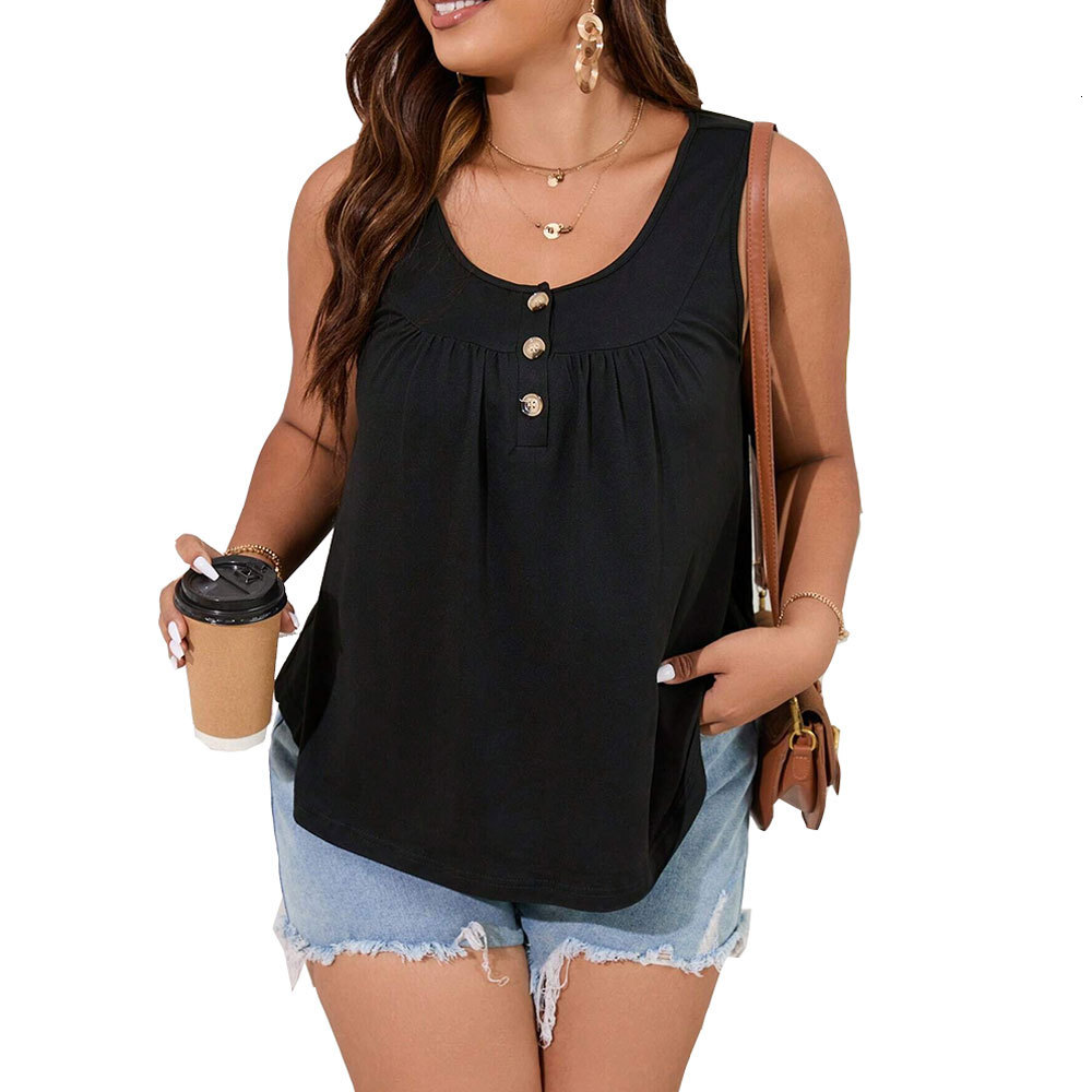 Large Size Womens New U-neck Sleeveless Loose Casual Knitted Vest Top