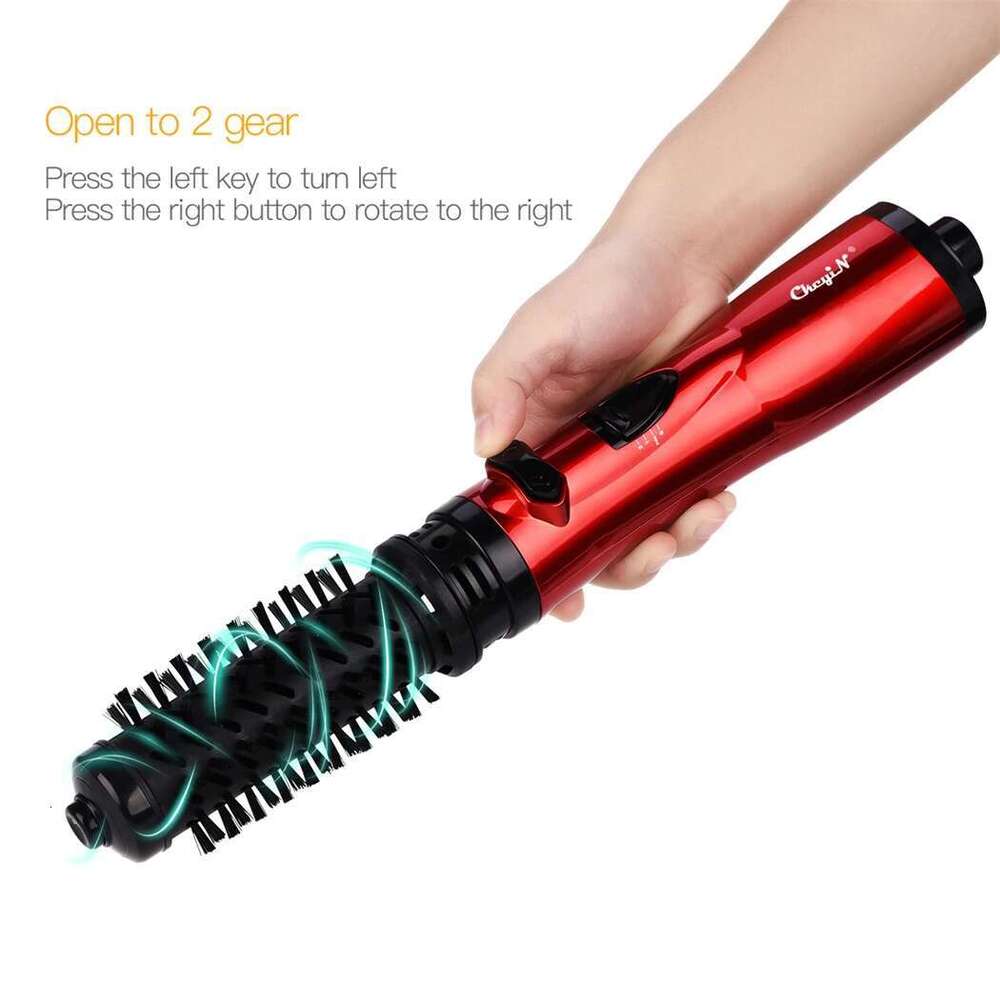 CkeyiN Hair 2 In 1 Hot Air Spin Brush Curling Straightening Styling Auto-Rotating Ionic Round Blow Dryer Volumizer