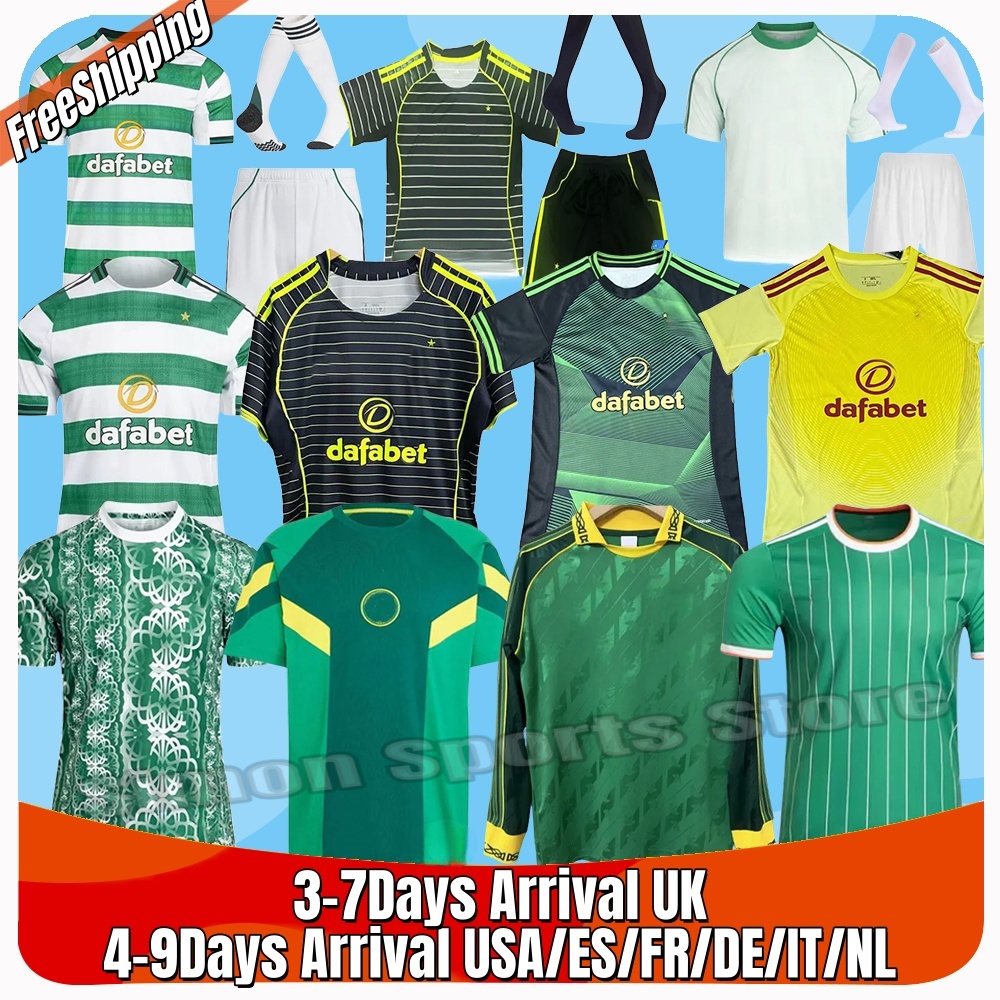 xxxl 4xl CelticsS 25 26 KYOGO Football Shirt football jersey European soccer jerseys McGREGOR 80 Hoops CelticFc DAIZEN REO Anniversary Irish Origins Specialv S-4XL