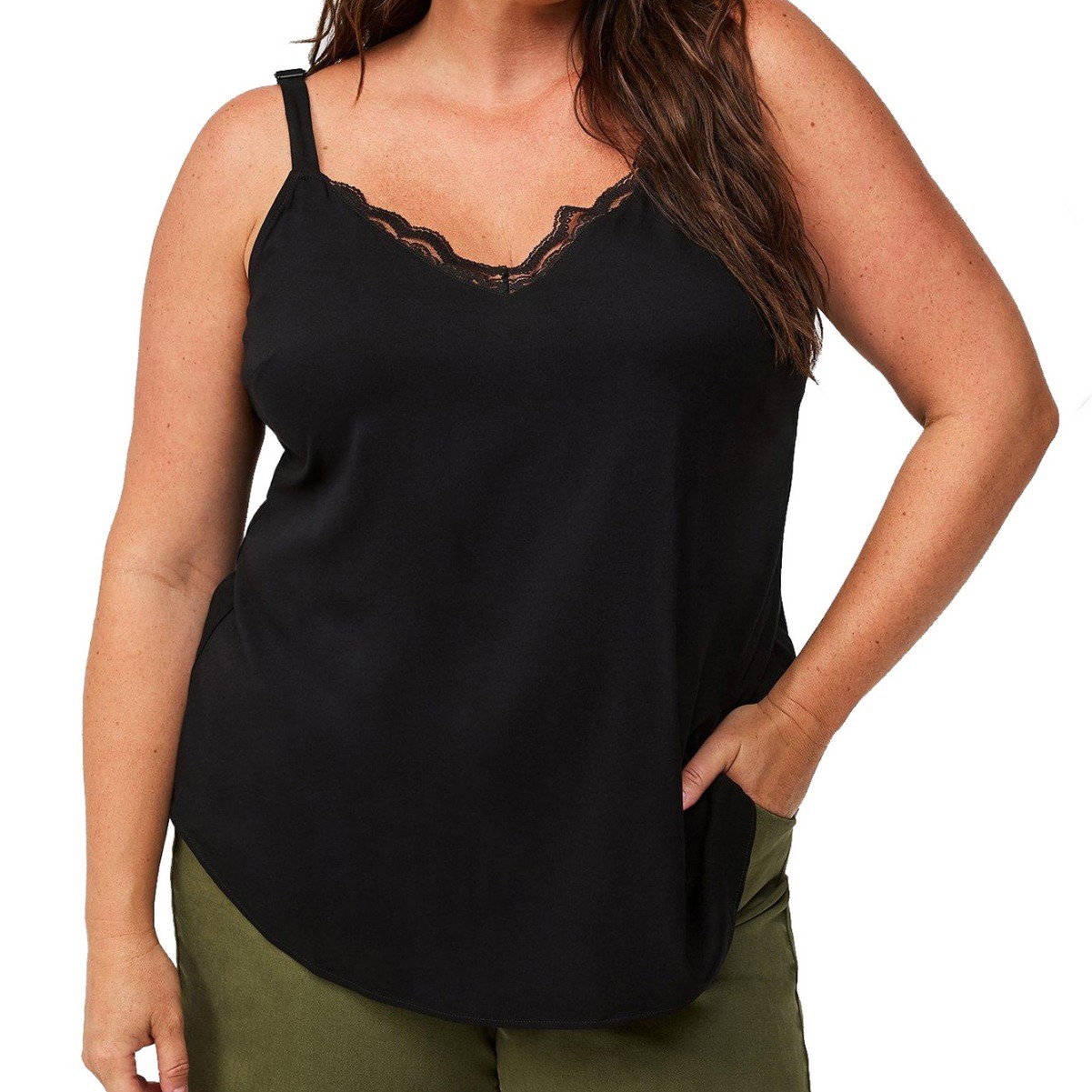 Basic Plus Size Womens Simple Commuting Vest for Autumn and Winter Slim Fit Solid Color Versatile Camisole Top
