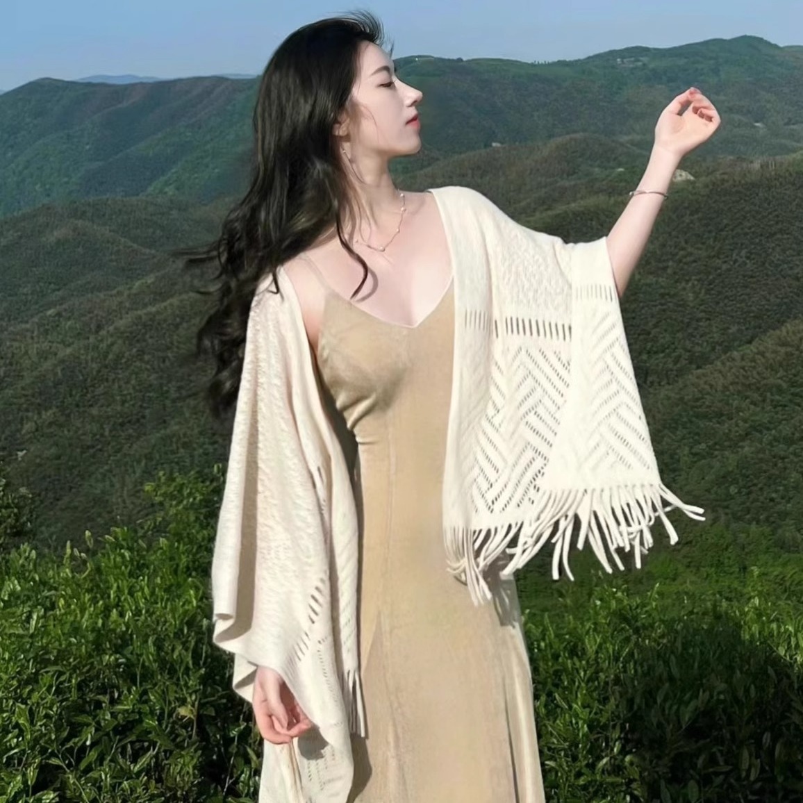 K732 Yunnan Dali Lijiang Tourism Ethnic Shawl Tibet Bohemia Northwest Cape Sichuan West Cloak Cloak
