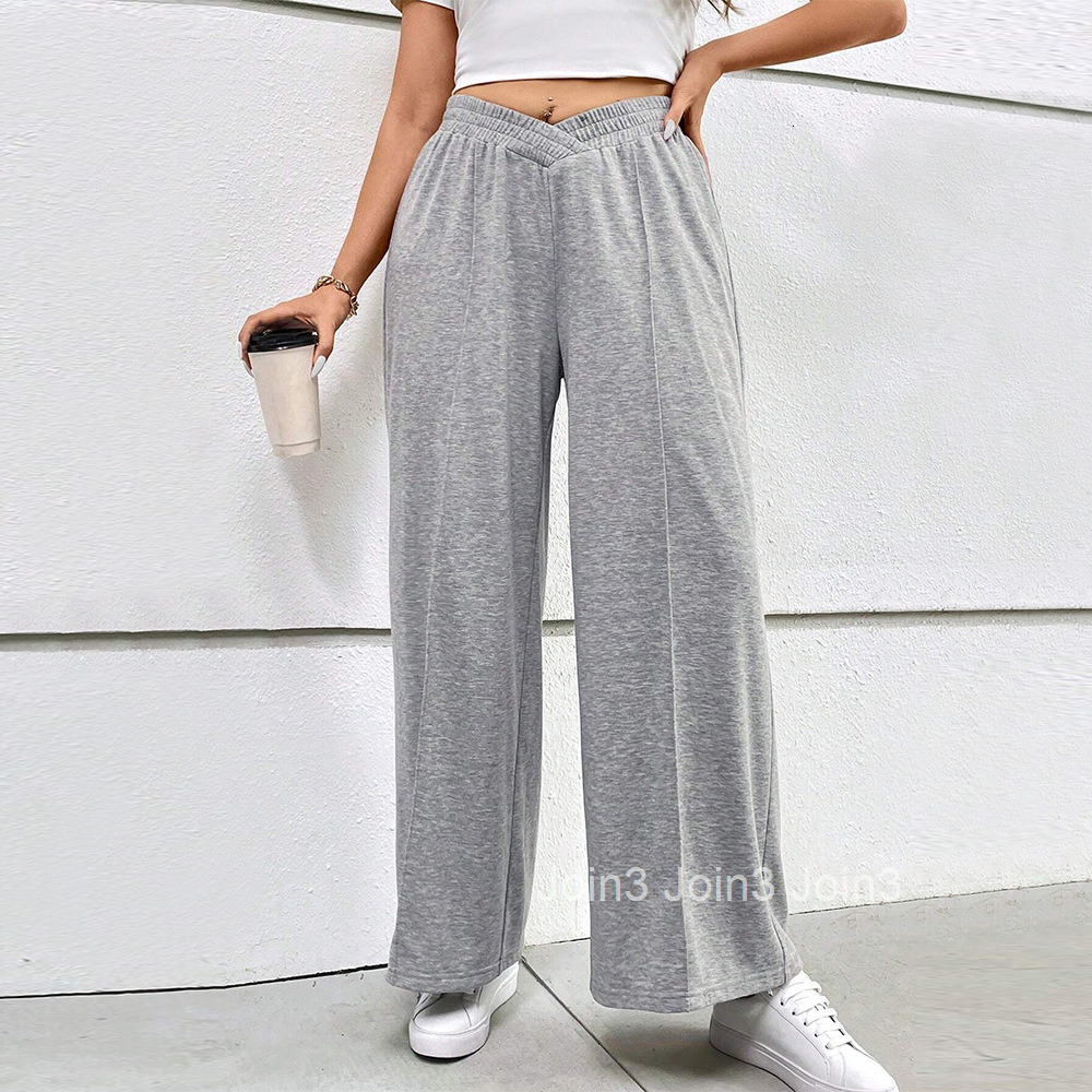 Large Size Womens Clothing Autumn and Winter New Item Elastic Waist Casual Wide Leg Pants Fashionable Sports Pants Pants