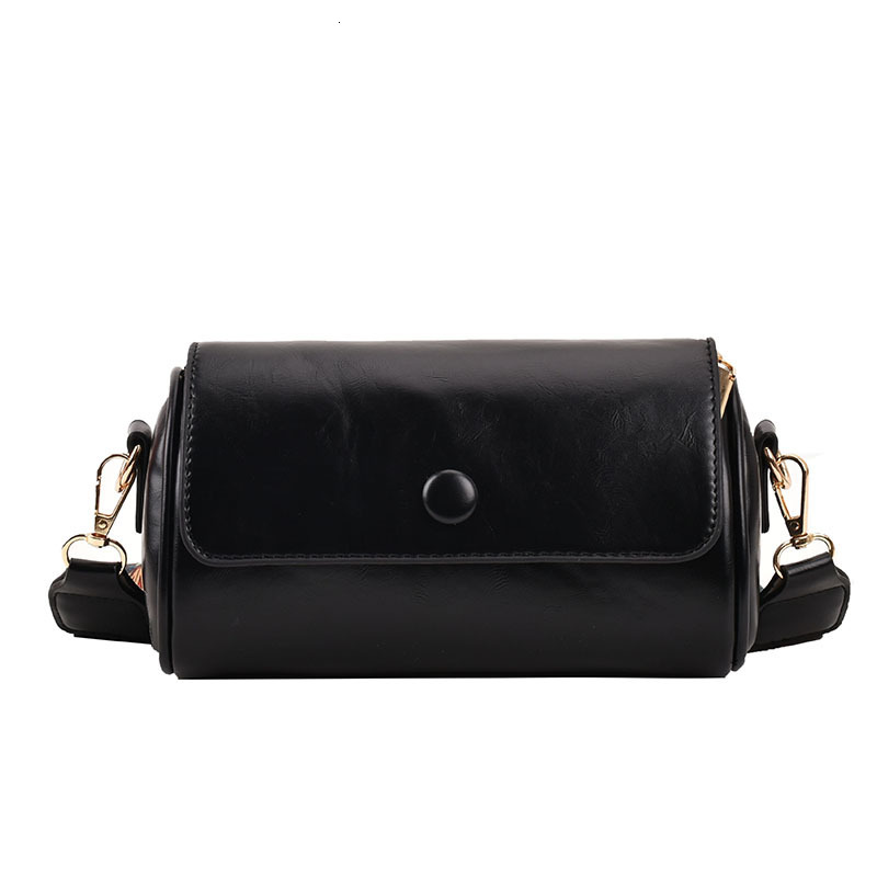 New bag with slanted body for women niche spring and summer fashion designer multifunctional cylindrical bag retro high-end solid color single shoulde