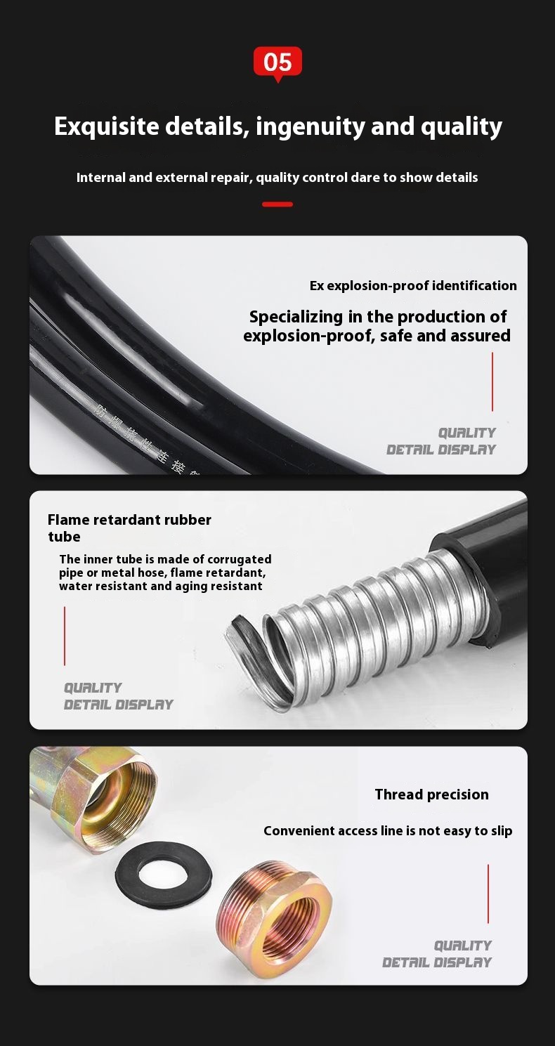 Customized Explosion Proof Soft Hydraulic Hose Explosion-Proof Flexible Hose Ex Proof Rubber Hose