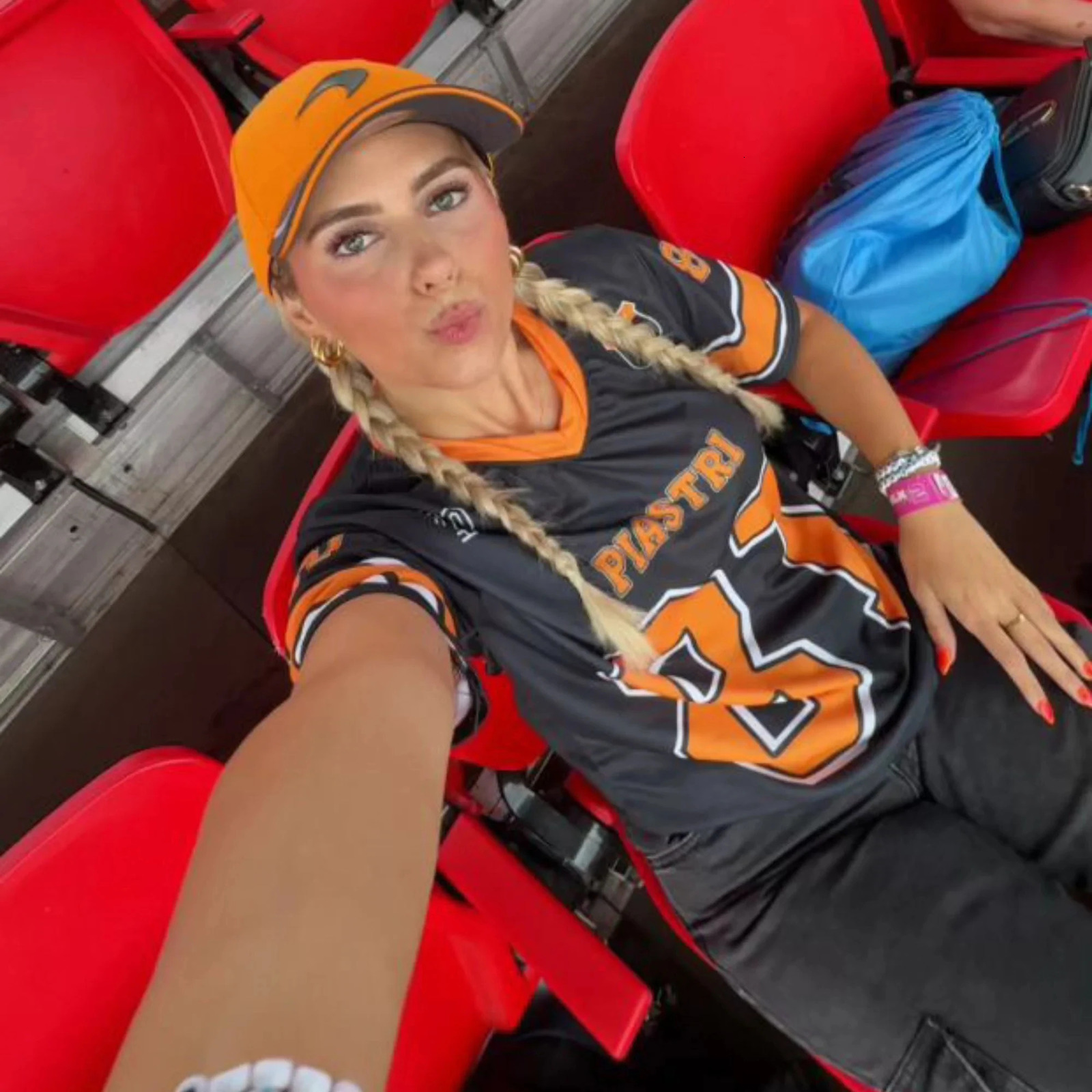 Summer Womens Fashion Vneck Tshirt Oscar Piastri Shirt Mens Loose Breathable Quick Drying McLaren Sportswear 250407