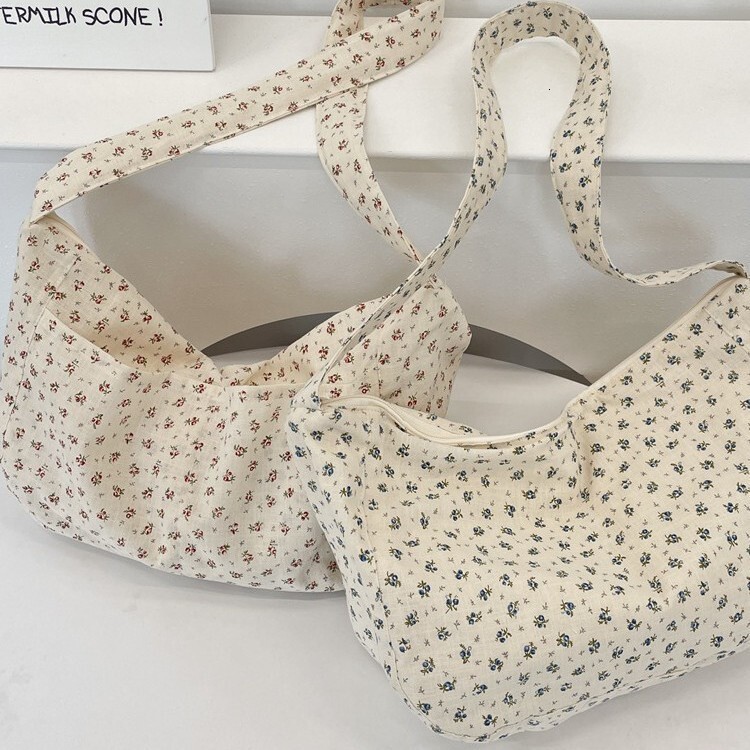 2025S designer casual big women summer new item floral canvas large capacity class commuting shoulder bag crossbody bag