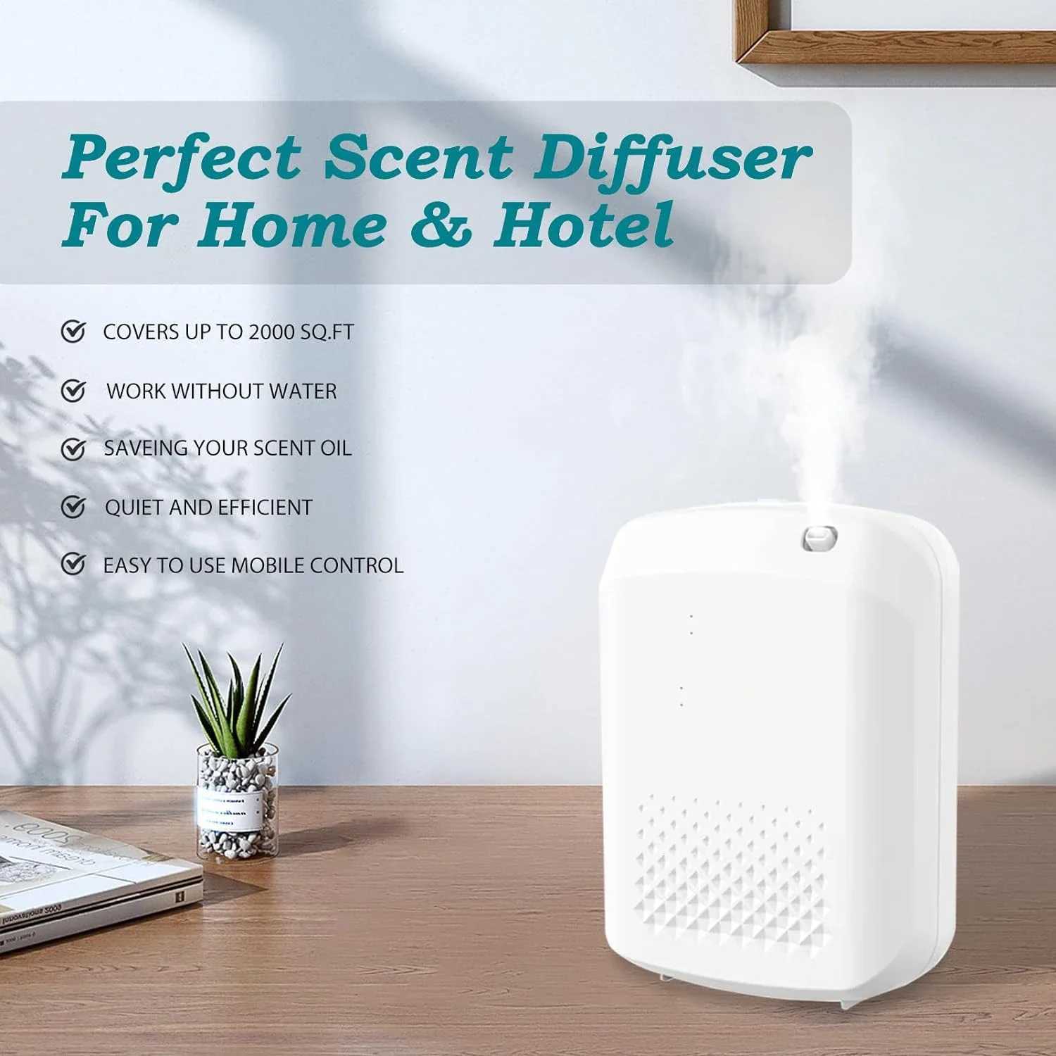 500m WIFI Aroma Diffuser Electric Fragrance Device Hotel Collection Diffuser Bluetooth Controlled Home Aromatherapy Machine W250516