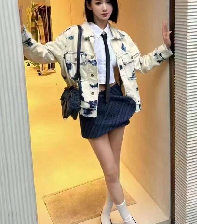 Guangzhou genuine leather denim handbag, armpit shoulder crossbody bag, vintage saddle bag