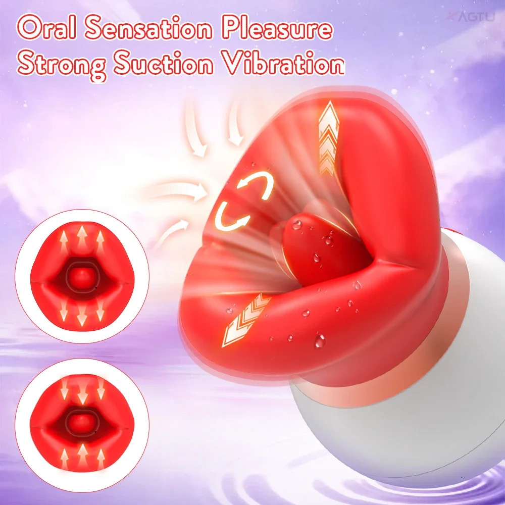 Clitoris Sucking Vibrator for Women Tongue Licking Sucker Clit Stimulator Female Oral Nipple Vacuum Vibrating Adults Sex Toys 250515