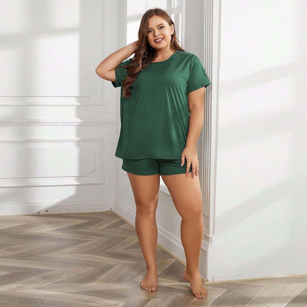 Large Womens Clothing Daily Casual Versatile Fashion Set Summer Loose and Comfortable Home Wear Two-piece Set