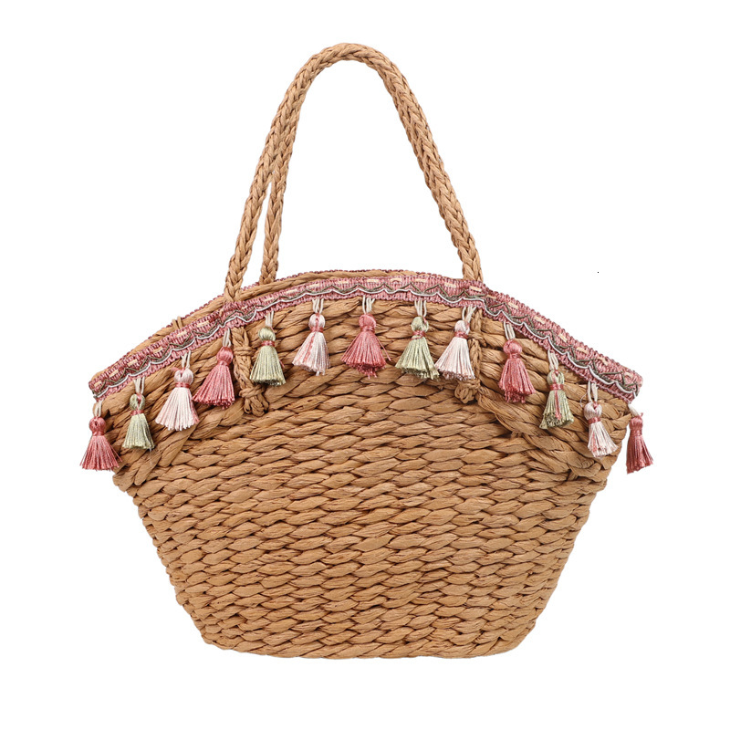 2025S Designer Straw Women New Fashionable and Versatile Large Capacity Bucket Beach Woven Handheld Vegetable Basket Bag