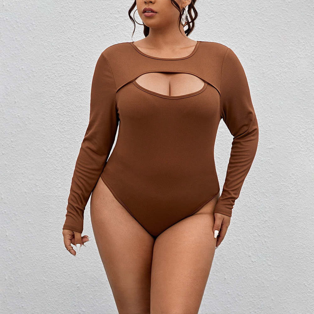 Large Size Womens Simple Commuting Jumpsuit for Autumn and Winter Sexy and Slim Fit Design Three Part Tapered Pants