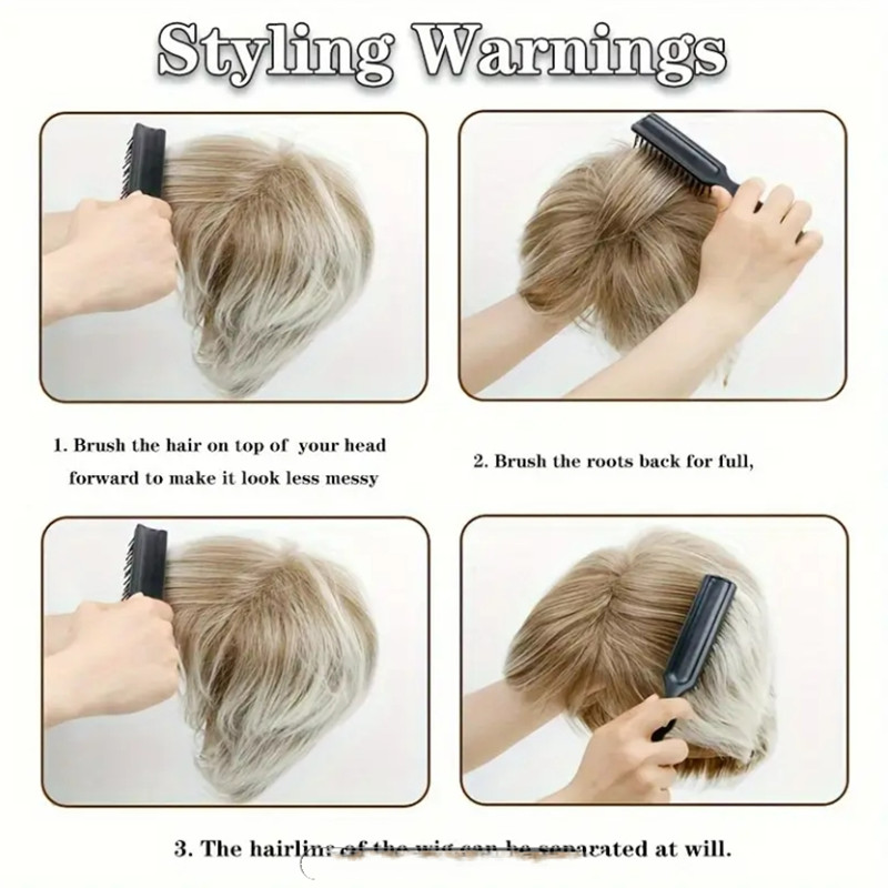 Chic Elf-Themed Synthetic Human-Like Short Wigs for Daily Use