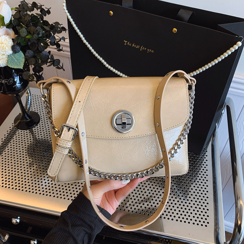 2025S designer super popular women new niche design armpit chain small square high-end sense shoulder crossbody bag
