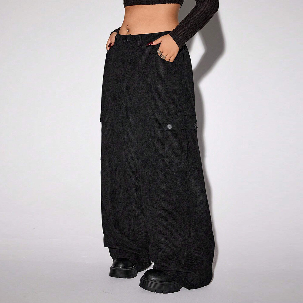 Large Size Womens Clothing American Workwear Style Casual Pants Autumn and Winter New Styles Street Trend Wide Leg Pants