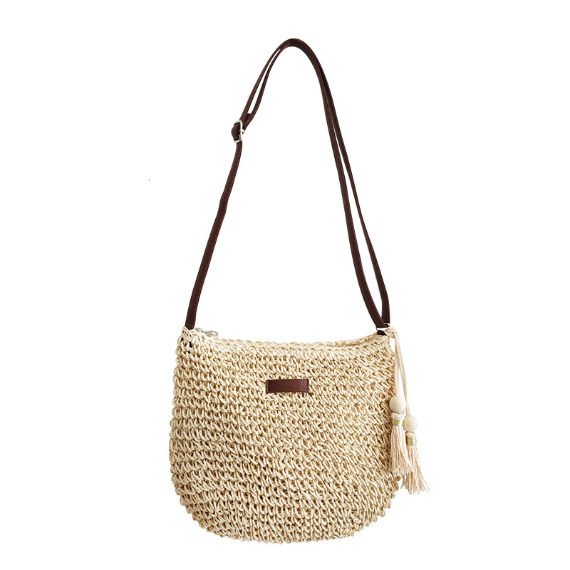 2025S designer summer new ins simple trend hand crossbody fashion vacation beach forest grass woven women bag
