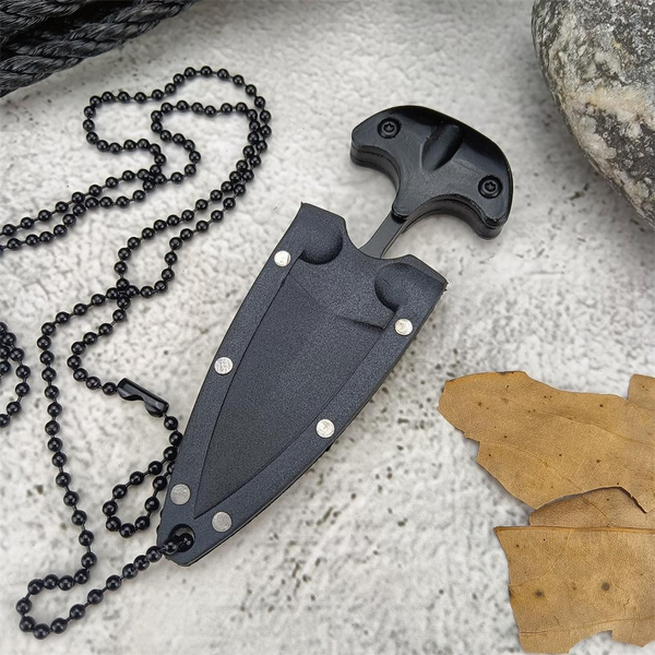 Mini Necklack Knife 440C Blade Aluminum Handle Small Pocket EDC Fixed Knives Hunting Self Defense Multifunction Tool and Gifts for Women