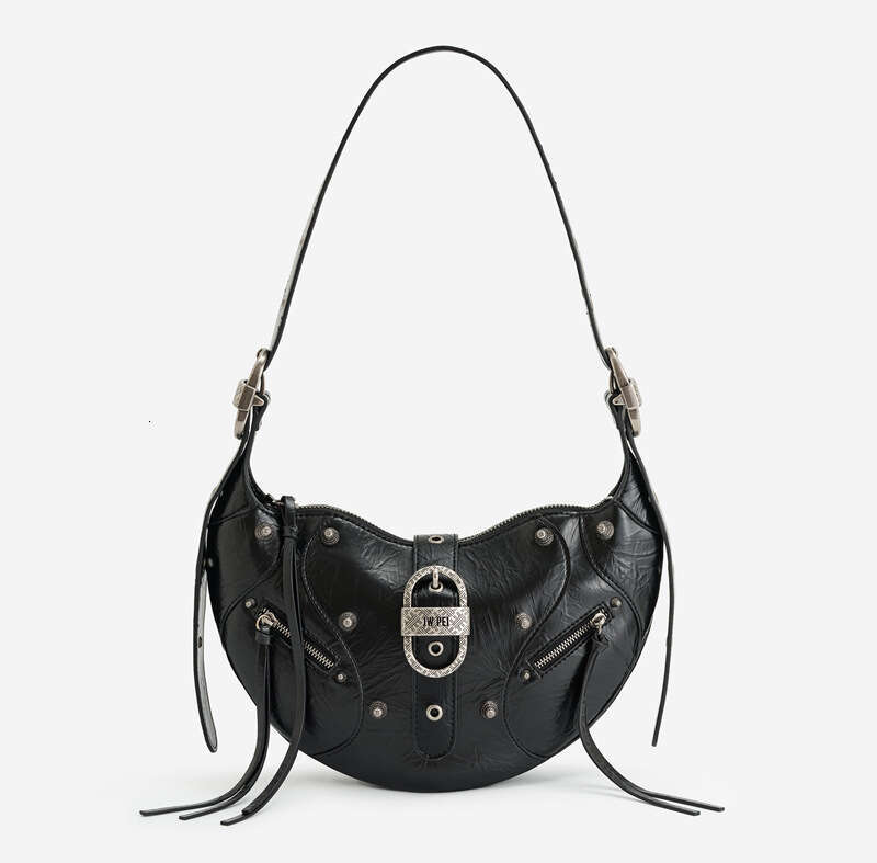 Women's Bags Designer JW PEI Oil Wax Leather Horn High Street Motorcycle New Large Capacity Fashion One Shoulder Crossbody Underarm Bag