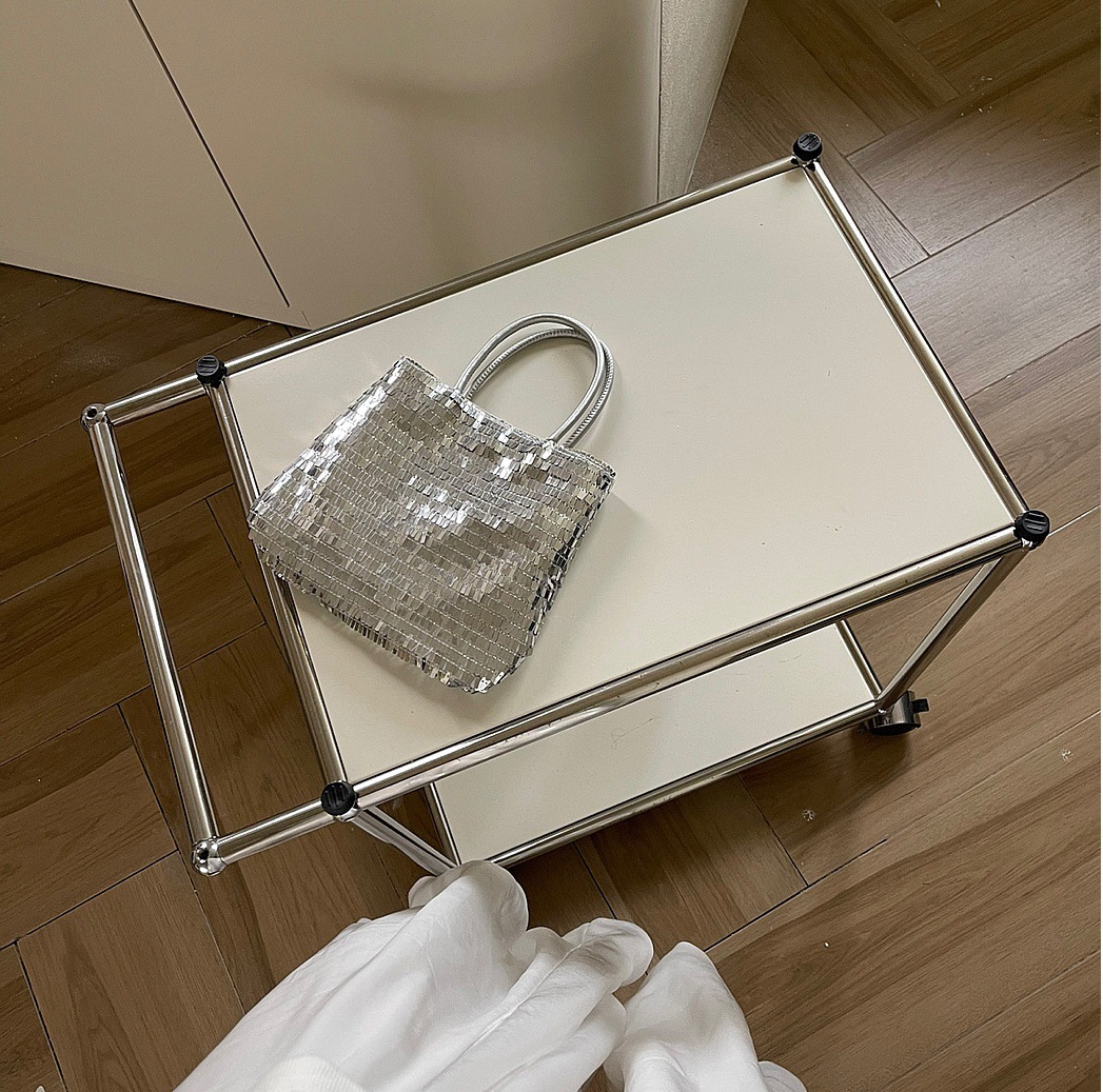2025S designer new women Han Fan ins dress versatile commuting niche design glitter handbag crossbody bag