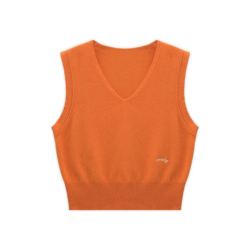 Korean and Japanese Style Retro Wool Knit Vest Casual Layered Look 250506