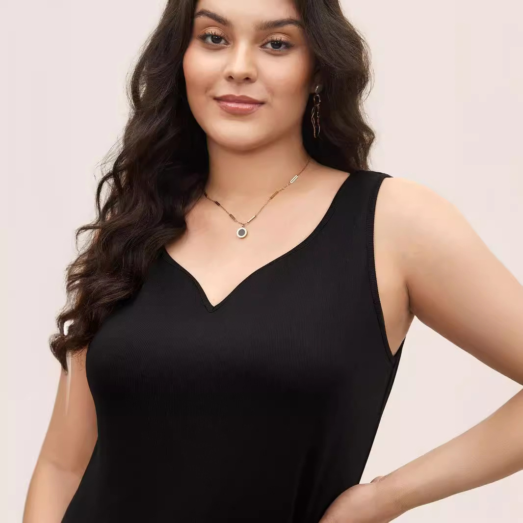 Plus Size Womens Commuting Simple Style V-neck T-shirt Summer Daily Casual Top