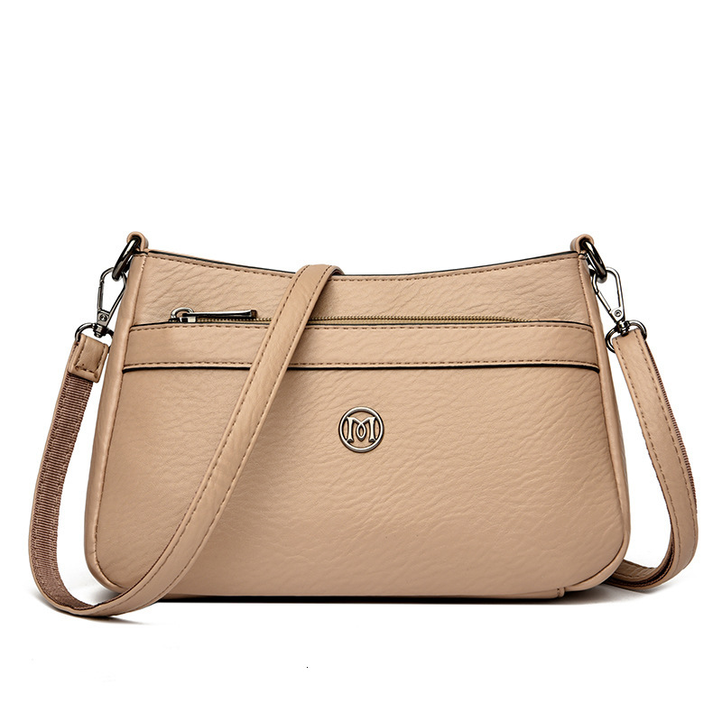 2025S designer middle-aged mother new women shoulder simple and fashionable crossbody bag large capacity soft leather small bag