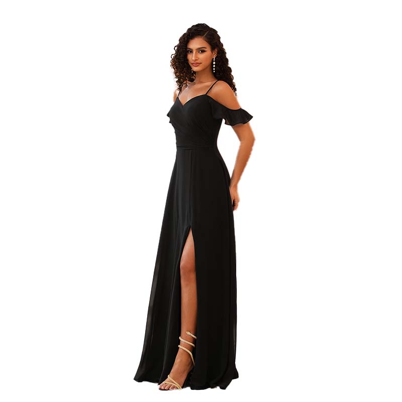 Summer fashion dress with slim and long style, comfortable and high-quality slit, suitable for attending banquets and weddings1