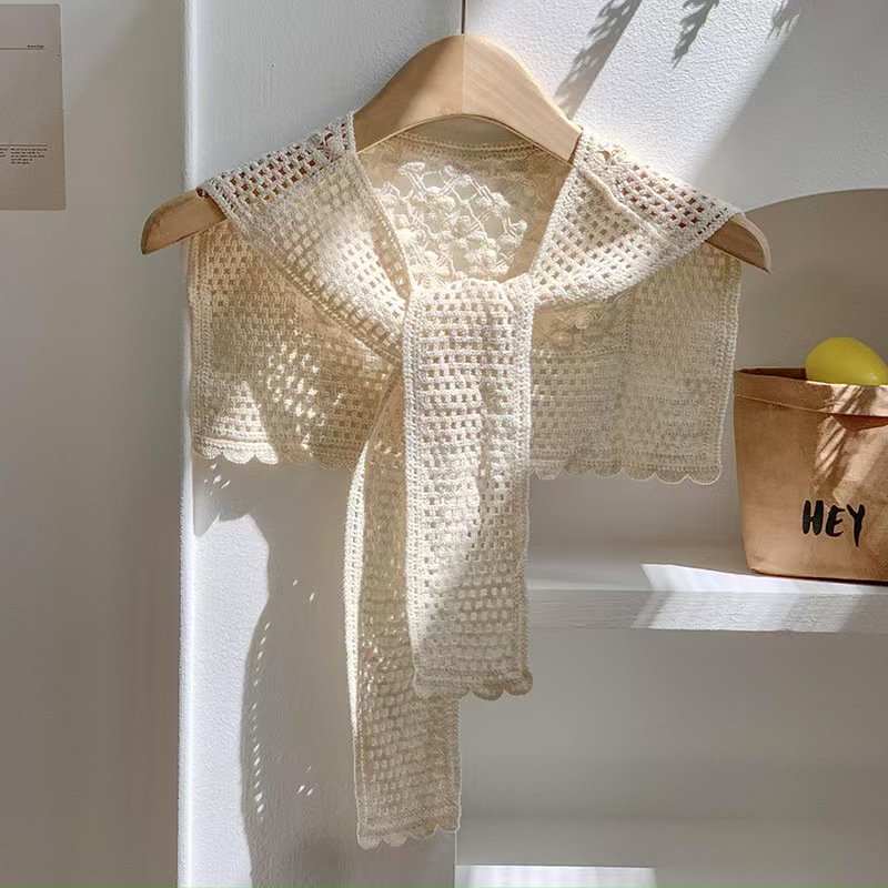 T718 shawl knitted high-end 2025 new decorative hollow thin style outer matching skirt shirt waistcoat shawl scarf