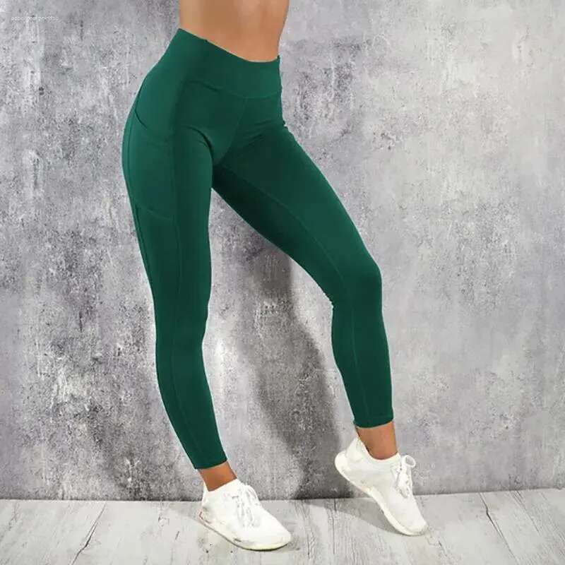 Women's Leggings Fiess 2023 Sports Yoga Running Pants Side Phone Pockets Womens Clothing Sexy Girl Women designer bag