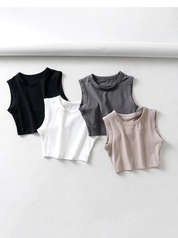 summer vintage white crop top biker black punk sexy tank korean streetwear cropped sleeveless feminino 250506