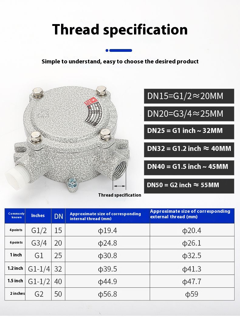 Junction Box Four Way Flat 3 Phase Explosion Proof Junction Box
